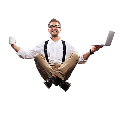 balanced man and it services laptop