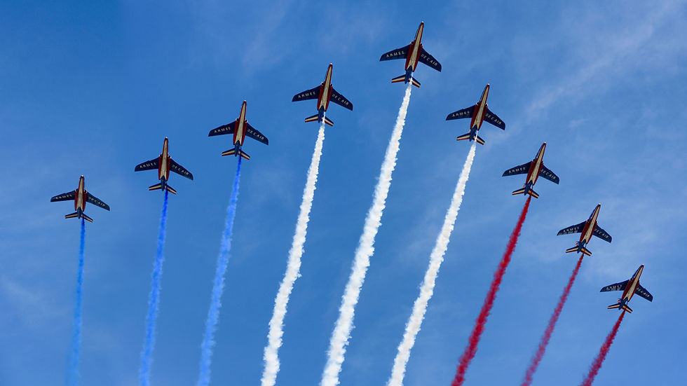 jets flying together in formation